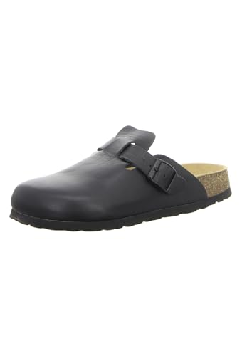 Natural Sense Unisex Hausschuhe Clog Leder schwarz 1095023, Schuhgröße:44 EU von Natural Sense