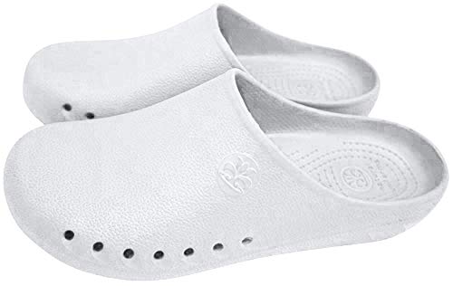M&M SCRUBS Men Comfort Slip Resistant Non Marking Sole Nursing Clog 11 B(m) US White von Natural Uniforms