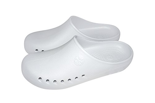 Natural Uniforms Comfort Slip Resistant Non Marking Sole Nursing Clog, White 35598-7B(M) US von Natural Uniforms