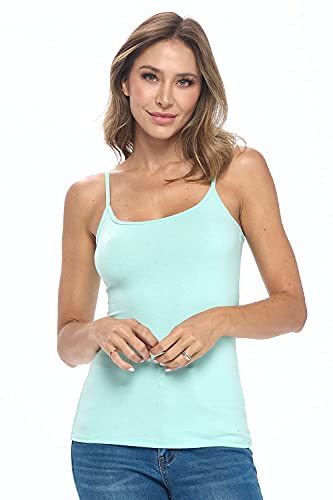 Natural Uniforms Women's Basic Camisole with Adjustable Spaghetti Strap Tank Top (Aqua, Small) von Natural Uniforms