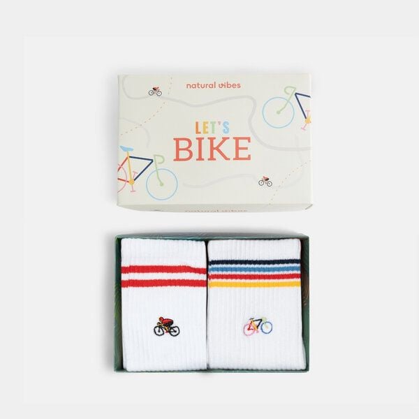 Natural Vibes 2-Pack Bicycle | Bio GOTS | Geschenkset Fahrrad | Bunte Tennissocken | Herren Damen Socken | Natural Vibes 2-Pack Bicycle | Bio GOTS | Geschenkset Fahrrad | Bunte Tennissocken | Herren Damen Socken | von Natural Vibes