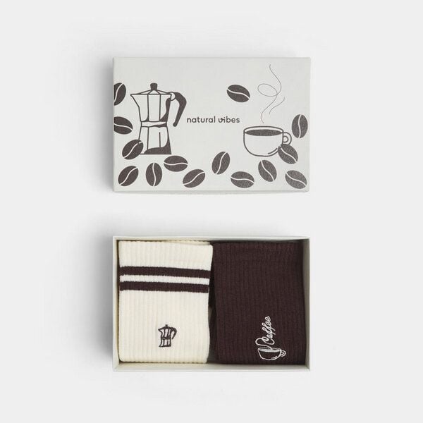 Natural Vibes 2-Pack Coffee Socken | Bio GOTS | Geschenkset | Bunte Tennissocken | Herren Damen Socken | Natural Vibes 2-Pack Coffee Socken | Bio GOTS | Geschenkset | Bunte Tennissocken | Herren Damen Socken | von Natural Vibes