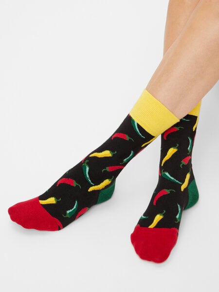 Natural Vibes Chilis Socken Bio GOTS |Bunte Socken |Herren Damen Socken | Funny Socks von Natural Vibes