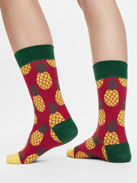 Natural Vibes Pineapples Socken Bio GOTS |Bunte Socken |Herren Damen Socken von Natural Vibes
