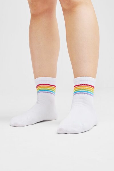 Natural Vibes Rainbow Sneaker Socken Bio GOTS |Bunte Socken |Herren Damen Socken | von Natural Vibes