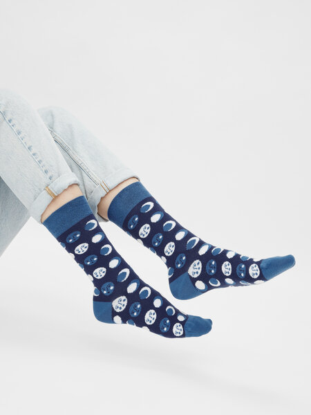 Natural Vibes Socken Lisa Junius Collab Bio GOTS | Moon Calendar Herren Damen von Natural Vibes