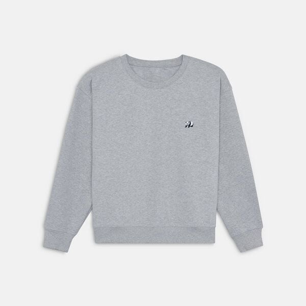 Natural Vibes Sweater Panda | 100% Bio Baumwolle | GOTS-zertifiziert | Graues Sweatshirt | Herren von Natural Vibes