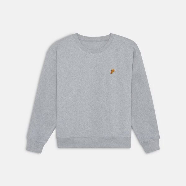 Natural Vibes Sweater Pizza Ciao | 100% Bio Baumwolle | GOTS-zertifiziert | Graues Sweatshirt | Damen Natural Vibes Sweater Pizza Ciao | 100% Bio Baumwolle | GOTS-zertifiziert | Graues Sweatshirt | Damen von Natural Vibes