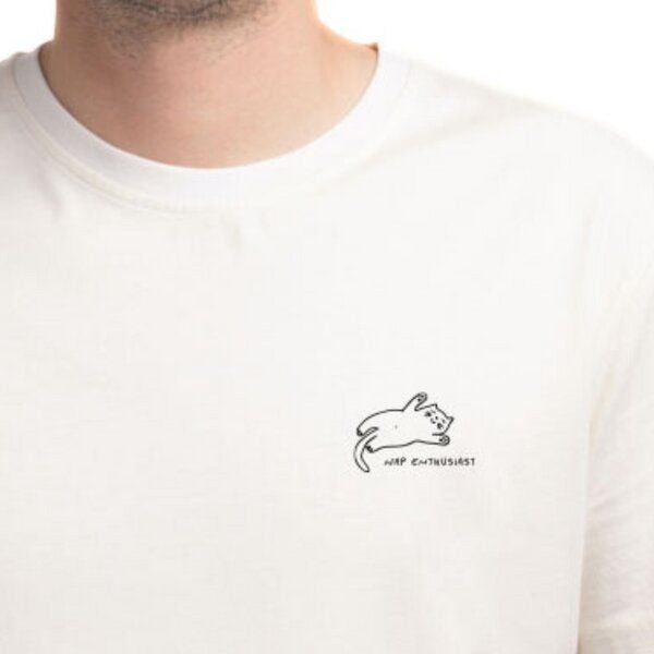 Natural Vibes T-Shirt Cat Nap Bio GOTS | Bio T-Shirt | Weißes T-Shirt | Herren T-Shirt | Natural Vibes T-Shirt Cat Nap Bio GOTS | Bio T-Shirt | Weißes T-Shirt | Herren T-Shirt | von Natural Vibes