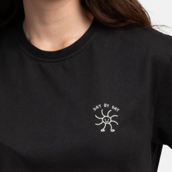 Natural Vibes T-Shirt Day by Day Bio GOTS | Bio T-Shirt | Schwarzes T-Shirt | Damen T-Shirt | von Natural Vibes