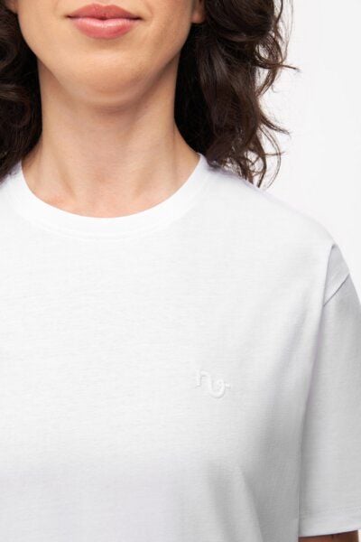 T-Shirt Natural Vibes Bio GOTS | NV Logo T-Shirt | Weißes T-Shirt | Herren Damen T-Shirt von Natural Vibes