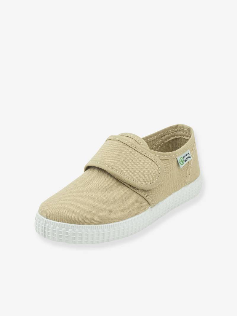 Jungen Klett-Stoffschuhe Blucher NATURAL WORLD sandfarben von Natural World