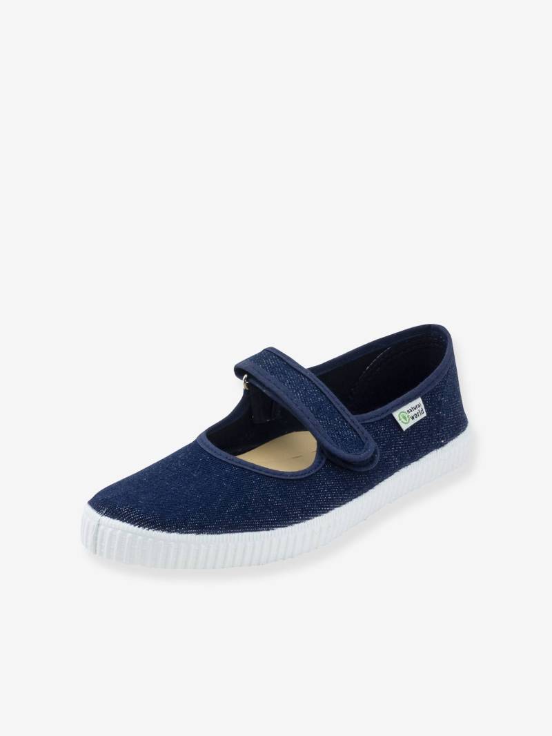 Mädchen Canvas-Ballerinas Mercedes mit Klett NATURAL WORLD mittel von Natural World