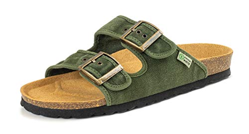 NATURAL WORLD ECO FRIENDLY Unisex 7001E-622-38 Flache Sandale, Verde, 38 EU von Natural World