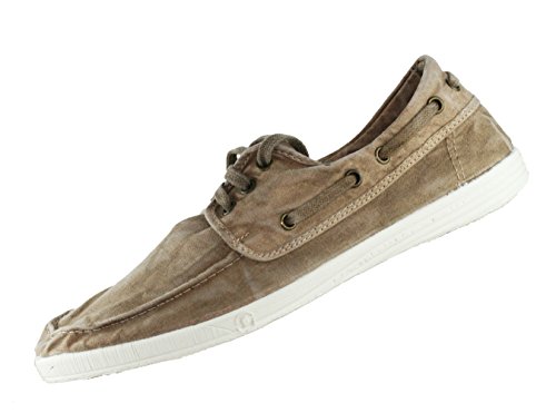 Natural World Eco - 303E Men's Trainers - Organic Cotton Boat Shoes- 100% EcoFriendly - Beige Color von Natural World
