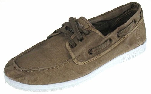 Natural World Eco - 303E Men's Trainers - Organic Cotton Boat Shoes- 100% EcoFriendly - Beige Color von Natural World