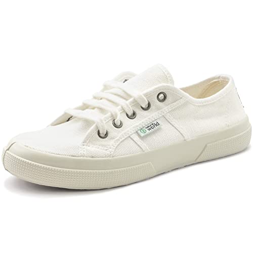 Natural World Blossom 901 Unisex Bio-Baumwolle Sneaker, Weiß (Blanco), Gr. 42 von Natural World