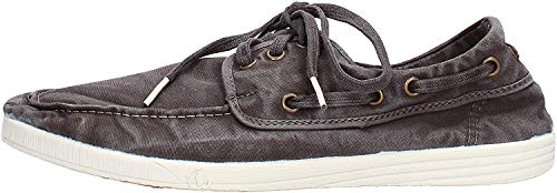 Natural World Eco - 303E - Natural World Men's Trainers - Organic Cotton Boat Shoes- 100% EcoFriendly - Black Color von NATURAL WORLD ECO FRIENDLY