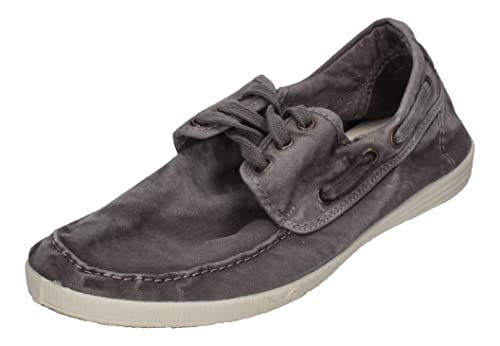 Natural World Eco - 303E - Natural World Men's Trainers - Organic Cotton Boat Shoes- 100% EcoFriendly - Grey Color von NATURAL WORLD ECO FRIENDLY