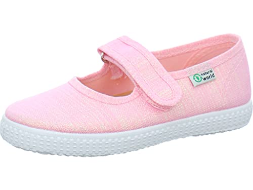 Natural World Leinen Ballerina Größe 32 EU Pink (rosa) von Natural World