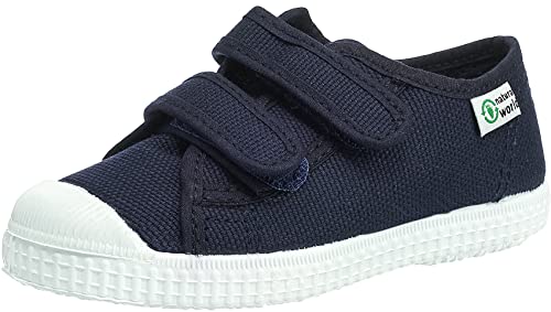 Natural World Mädchen Basquet Doble Velcro Paris Sneakers, Blau (Marino 77), 26 EU von Natural World