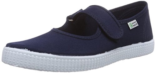 Natural World Mädchen Mercedes Anilla Velcro LISO Derby, Blau (Marino 77), 29 von Natural World