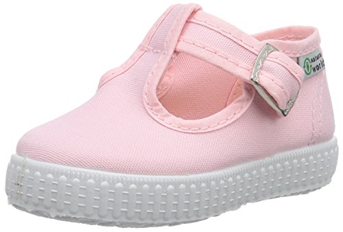 Natural World Mädchen Sandalia Hebilla Flache Hausschuhe, Pink (ROSA) von Natural World