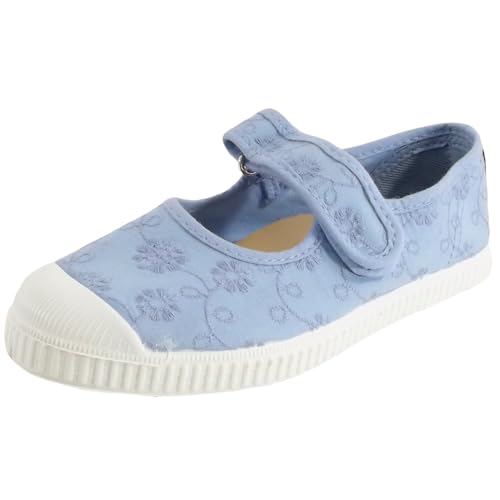 Natural World Mary Jane W76998 Mädchen Bio-Ballerina, Azul Sky, Gr. 23 von Natural World