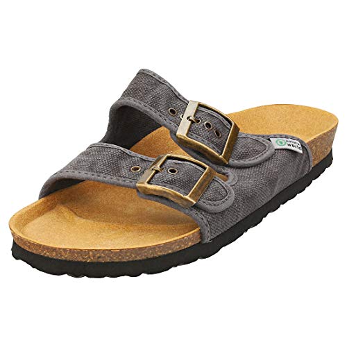 NATURAL WORLD ECO FRIENDLY Unisex 7001E-601-36 Flat Sandal, Black, 36 EU von NATURAL WORLD ECO FRIENDLY