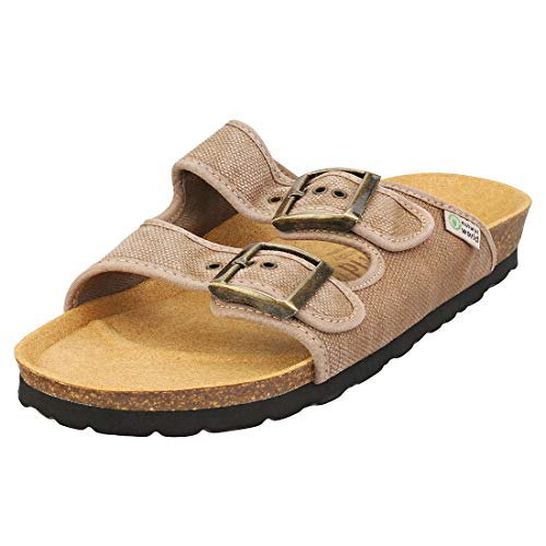 NATURAL WORLD ECO FRIENDLY Unisex 7001E-621-36 Flat Sandal, Beige, 36 EU von Natural World