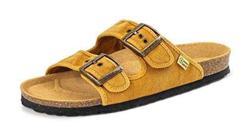 NATURAL WORLD ECO FRIENDLY Unisex 7001E-646-46 Flat Sandal, Yellow, 46 EU von NATURAL WORLD ECO FRIENDLY