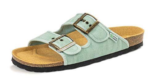 NATURAL WORLD ECO FRIENDLY Unisex 7001E-677-43 Flache Sandale, Azul, 43 EU von Natural World