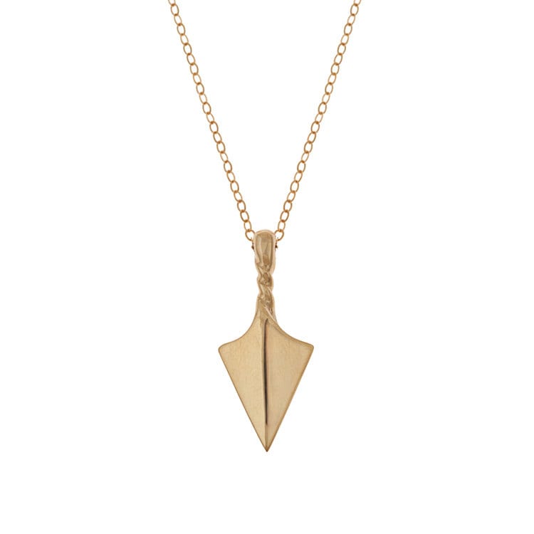 Pfeil Punkt Talisman Collier Aus Messing Mit Kette Gold Fill von NaturalAbstract