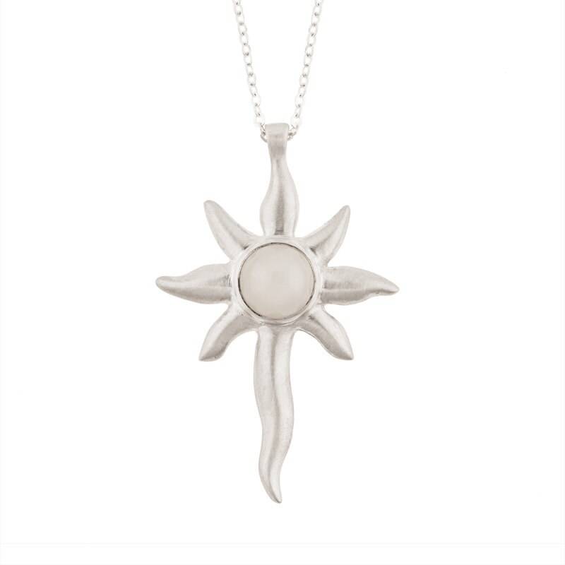 Silber Sunburst Anhänger Mit Mondstein Silber Sunburst Anhänger Mit Mondstein von NaturalAbstract