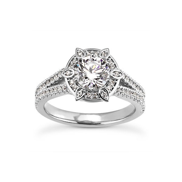 2Ctw K/Si1/Ideal Runde Natürlichen Diamanten Rose Gold Band Galerie Spaltring 2, 8 Mm von NaturalFacet