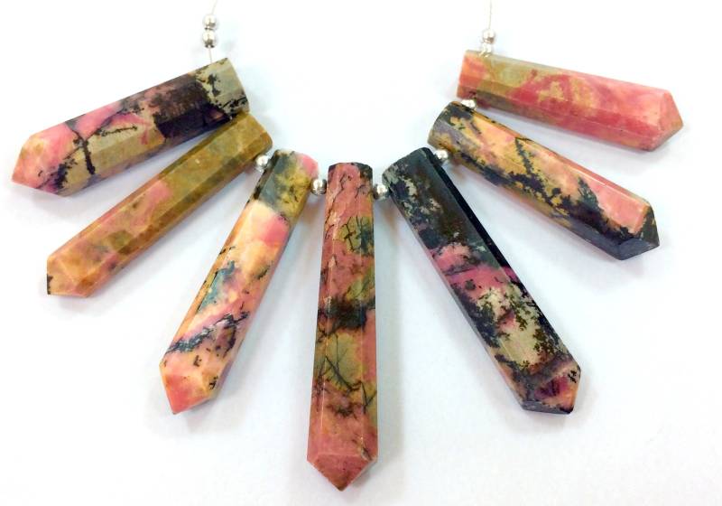 1 Strand Rhodonit-Kristalle @ak492 von NaturalGemstones1