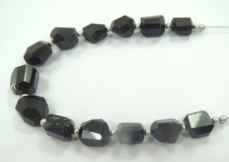 1 Strand Schwarze Turmalin Perlen @ar4 von NaturalGemstones1