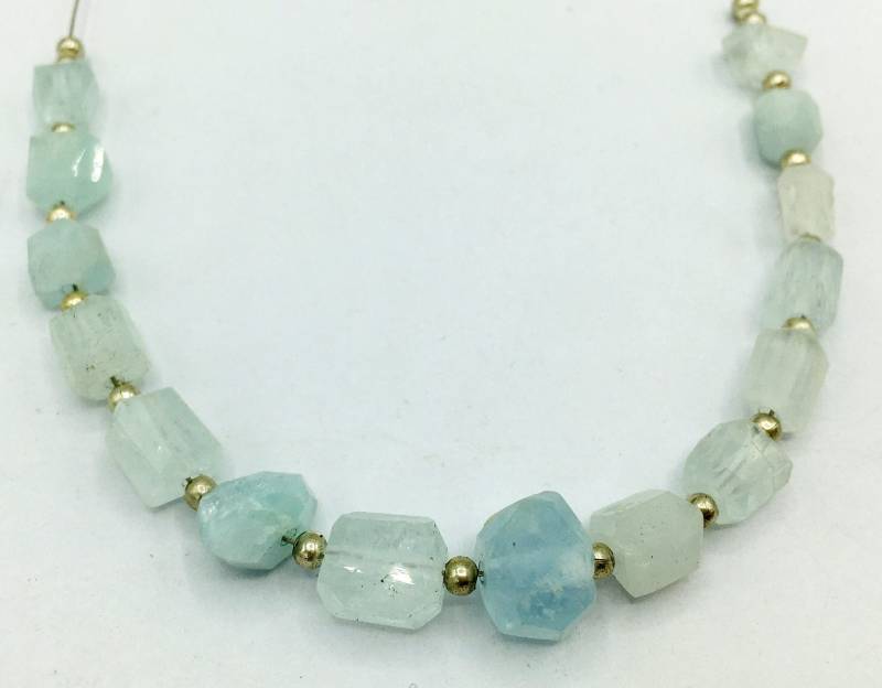 1 Strang Aquamarin Perlen @j487 von NaturalGemstones1