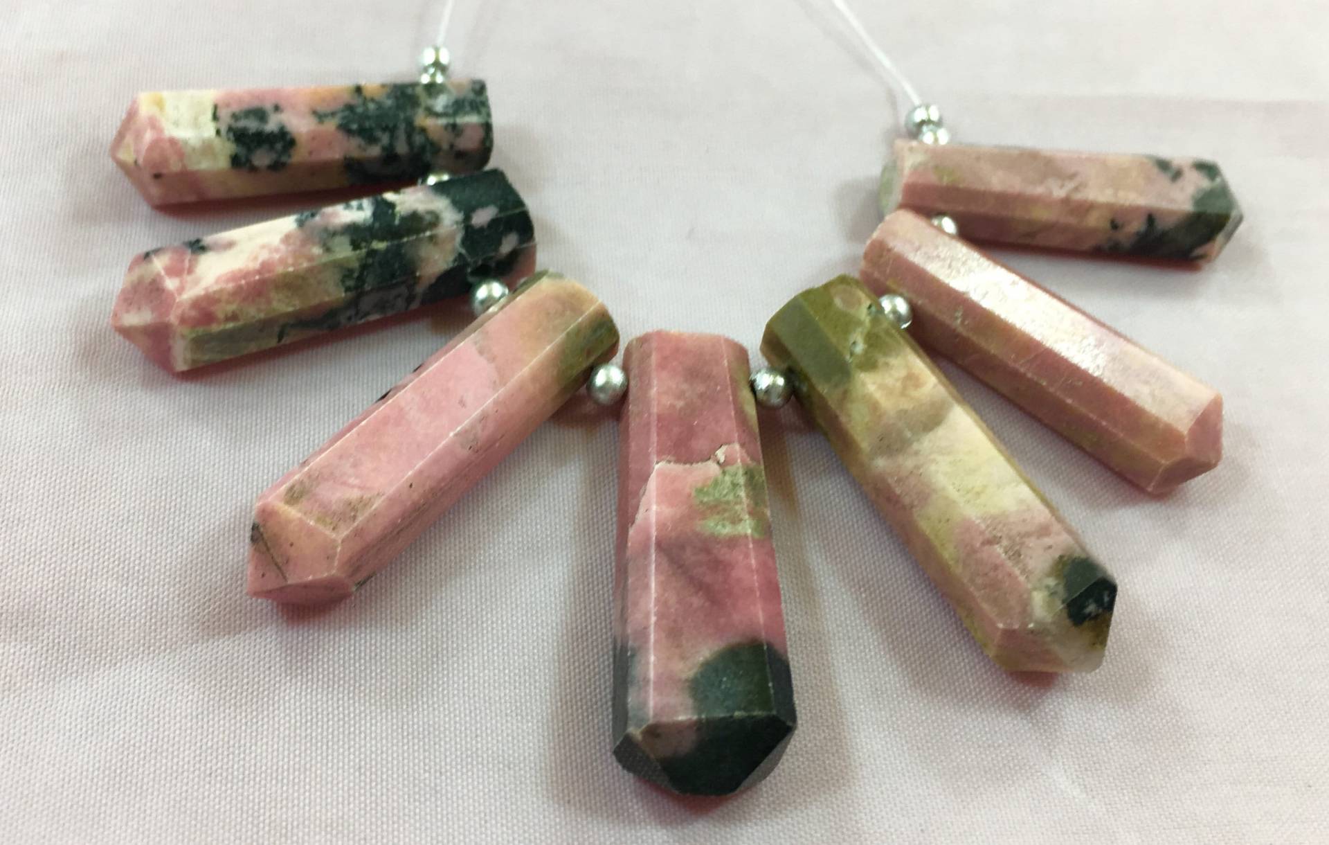 1 Strang Rhodonit Kristalle @128 von NaturalGemstones1