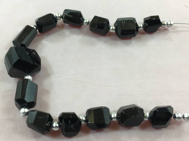 1 Strang Schwarzer Turmalin @ma7 von NaturalGemstones1