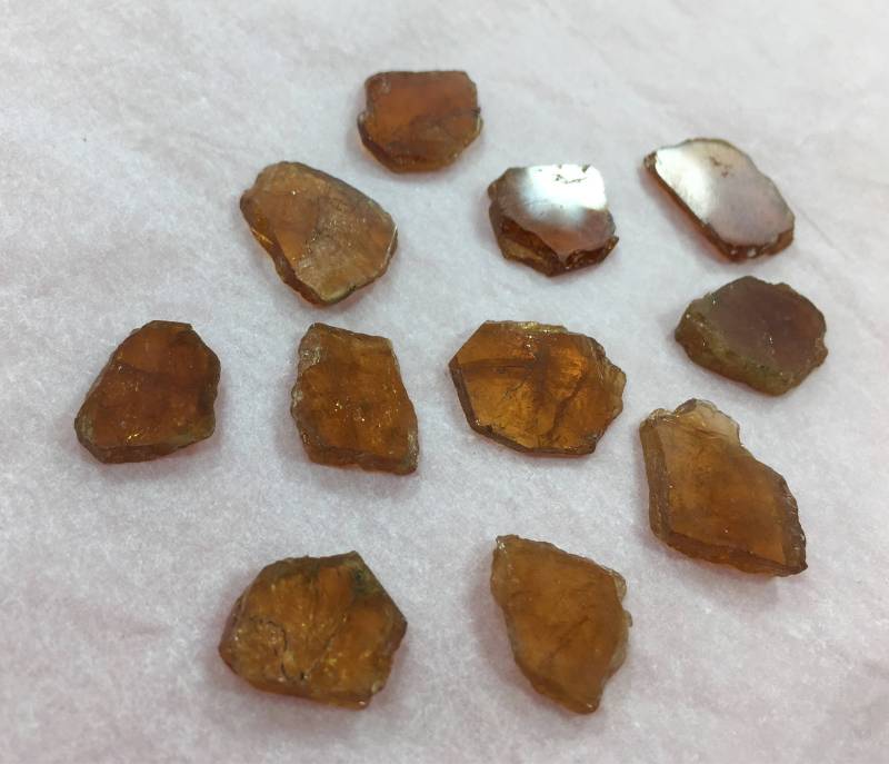 11 Stück Hessonit Granat Scheiben Sc von NaturalGemstones1