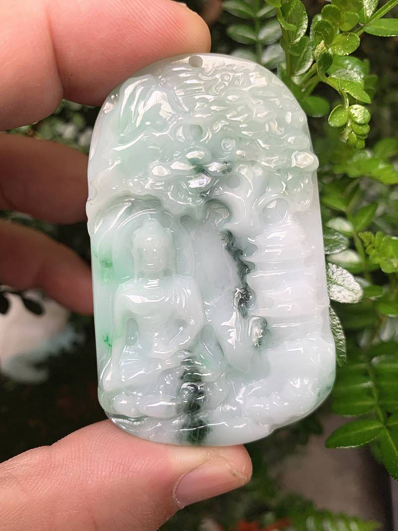 Jade Gravur Meditation Buddha Aaa Echte Natürliche Grüne Lachen Yoga Zen Sakyamuni Anhänger Jade Gravur Meditation Buddha Aaa Echte Natürliche Grüne Lachen Yoga Zen Sakyamuni Anhänger von NaturalGoodsCrafts