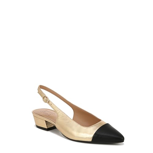 Naturalizer Damen Banks-sl Slingback, Dark Gold Black Leather, 39 EU Weit von Naturalizer