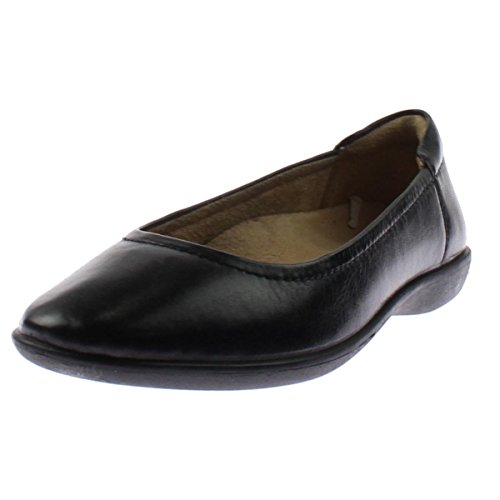 Naturalizer Damen Flexy Ballerinas, schwarzes Leder, 39 EU von Naturalizer