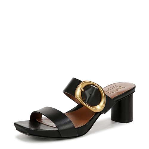 Naturalizer Damen Ida Sandale mit Absatz, Schwarzes Leder, 39 EU Weit von Naturalizer