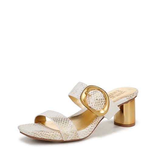 Naturalizer Damen Ida Sandale mit Absatz, weißgold, 36 EU Weit von Naturalizer