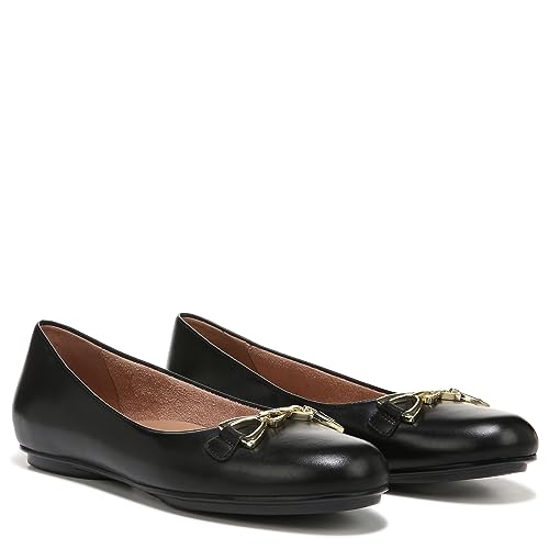 Naturalizer Damen Maxwell-bit Ballett, Schwarzes Leder, 38 EU von Naturalizer