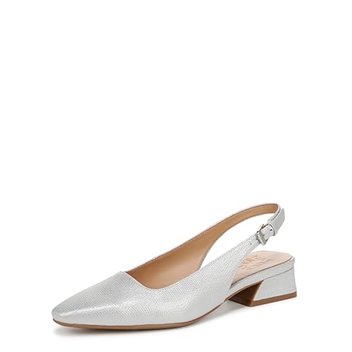 Naturalizer Damen-Pumps, Ginger Snip Toe Slingbacks, Silbernes strukturiertes Metallic, 35 EU von Naturalizer