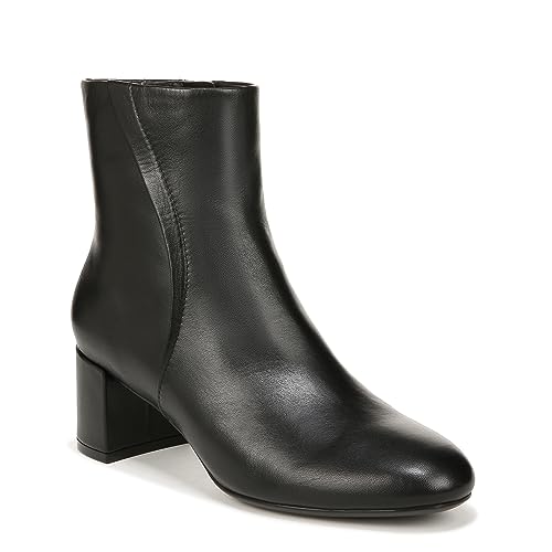 Naturalizer Damen River Heeled Ankle Bootie, Schwarz Leder, 38.5 EU von Naturalizer