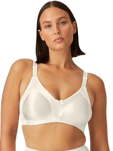 Naturana® Minimizer BH ohne Bügel [Cup B-G] I Maximaler Halt Dank durchdachter Schnittführung & Breiten Trägern I Eleganter BH Minimizer für eine optisch kleinere Cupgröße 95 Champagner F von Naturana